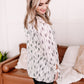 Feather Together Blouse In Ivory & Black