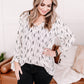 Feather Together Blouse In Ivory & Black