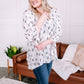 Feather Together Blouse In Ivory & Black