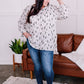 Feather Together Blouse In Ivory & Black