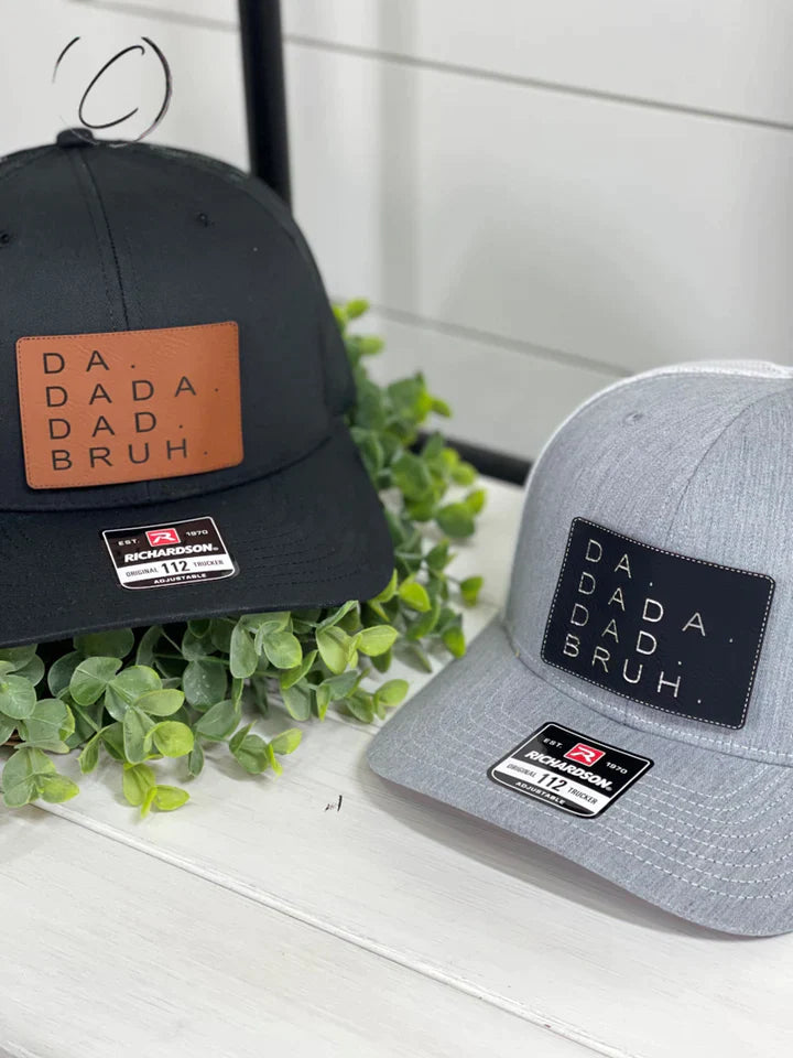 PREORDER: Vegan Leather Patch Hat in Assorted Prints