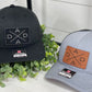 PREORDER: Vegan Leather Patch Hat in Assorted Prints
