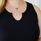 Daily Essential Notched Ribbed Tank in Black