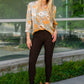 Chantry V Neck Floral Blouse in Sage