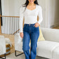 Judy Blue Front Seam Wide Leg Trouser Jeans
