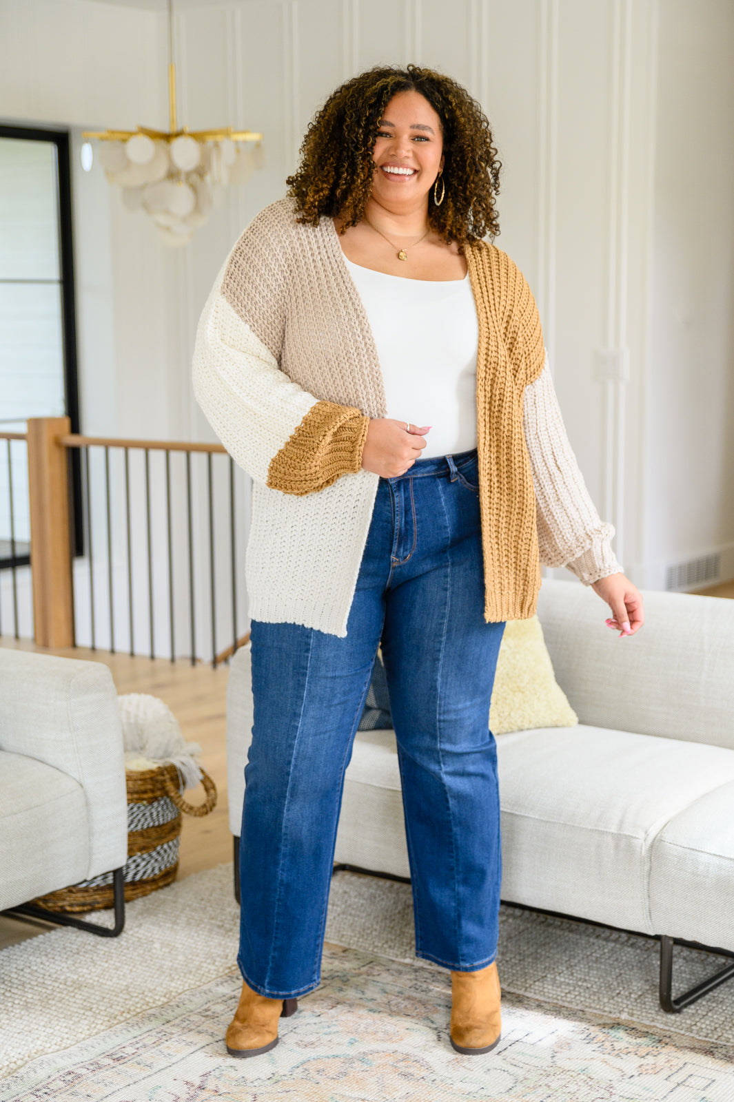 Judy Blue Front Seam Wide Leg Trouser Jeans