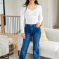 Judy Blue Front Seam Wide Leg Trouser Jeans