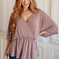 Dazzlingly Draped V-Neck Blouse