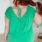 Ruched Cap Sleeve Top in Emerald