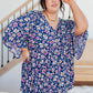 Dearest Dreamer Peplum Top in Navy Floral