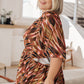 Dearest Dreamer Peplum Top in Abstract Mocha
