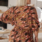 Dearest Dreamer Peplum Top in Abstract Mocha