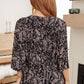Dearest Dreamer Peplum Top in Black and Blush