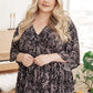 Dearest Dreamer Peplum Top in Black and Blush