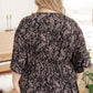 Dearest Dreamer Peplum Top in Black and Blush