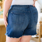 Judy Blue Pull On Dolphin Hem Denim Shorts