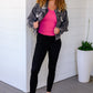 Everyday Scoop Neck Short Sleeve Top in Fuchsia