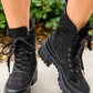Desert Nights Lace Up Boots In Black