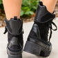 Desert Nights Lace Up Boots In Black
