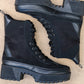 Desert Nights Lace Up Boots In Black