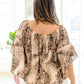 Desert Romance Animal Print Blouse