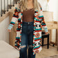 Desert Winter Aztec Print Long Cardigan