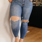 Destructive and Destroyed Medium Wash Jeans