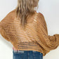 Open Knit Dolman Sleeve Summer Sweater - 2 colors