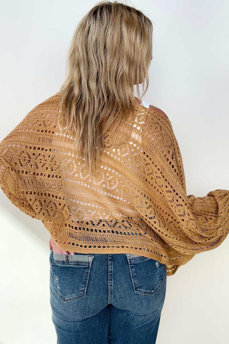 Open Knit Dolman Sleeve Summer Sweater - 2 colors