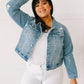 Distressed Vibes Denim Jacket