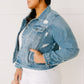Distressed Vibes Denim Jacket