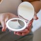 Double Take LED Compact Mirror in White