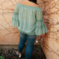 Dreaming Of Swiss Dots Top in Sage