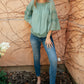 Dreaming Of Swiss Dots Top in Sage
