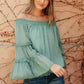 Dreaming Of Swiss Dots Top in Sage