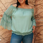 Dreaming Of Swiss Dots Top in Sage