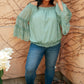 Dreaming Of Swiss Dots Top in Sage