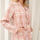 Dressed in Plaid Blazer In Pink