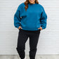 Drop Shoulder Sweatshirt In Teal
