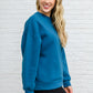 Drop Shoulder Sweatshirt In Teal