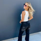 PREORDER: Black Urban Distressed Crop Jeans