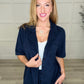 French Terry Button Down Top