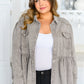 Earl Grey Button Up Long Sleeve Top