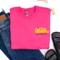 PREORDER: Embroidered Fringe Chicks Sweatshirt in Pink