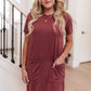 Easy Day Patch Pocket T-Shirt Dress