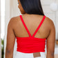 Easy Goes It Ribbed Cami in Ruby Red