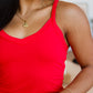 Easy Goes It Ribbed Cami in Ruby Red