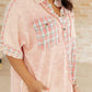 Easy to Please Plaid Color Block Top