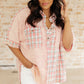 Easy to Please Plaid Color Block Top