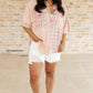 Easy to Please Plaid Color Block Top